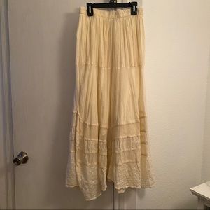 Off white / cream color maxi skirt